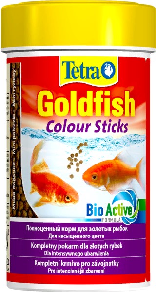 TetraGoldfish Colour Sticks корм в палочках для улучшения окраса золотых рыбок 100мл