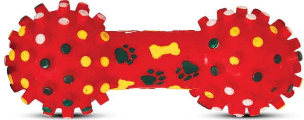 Игрушка для собак из винила "Гантель с шипами", 200мм