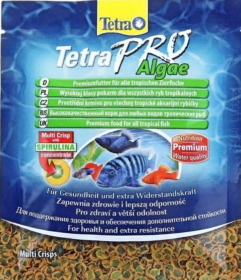 TetraPro Algae Crisps раст. корм для всех видов рыб в чипсах 12г (пакет)