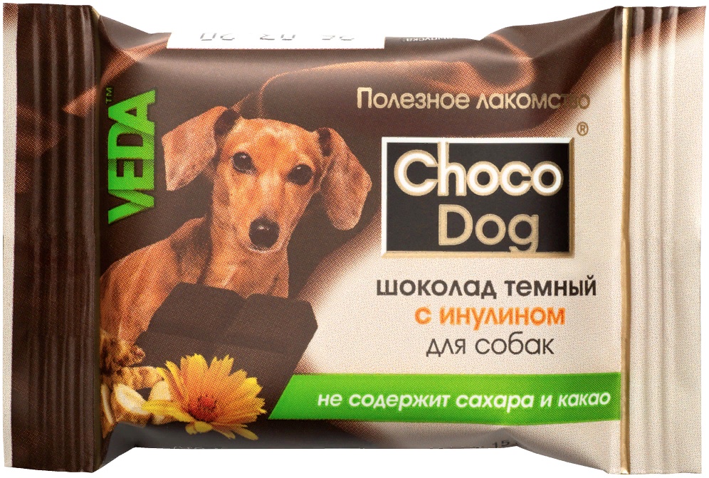 CHOCO DOG шоколад темный с инулином д/собак 15г