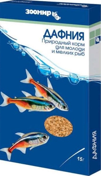 ЗООМИР "Дафния " природный корм для всех мелких рыб 15г