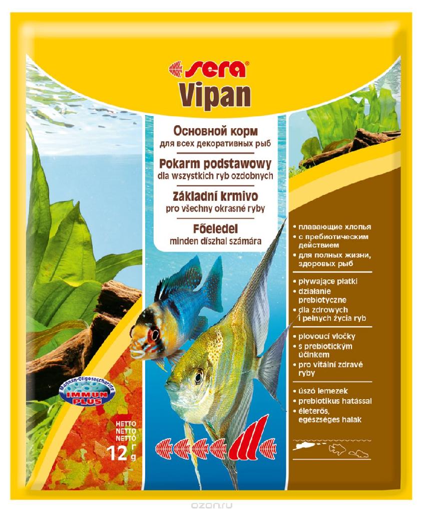 Сера Корм для рыб основной в хлопьях VIPAN 12г (пакетик)