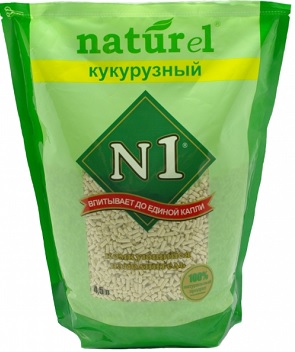 Наполнитель №1 Naturel кукурузный комкующийся 4,5л