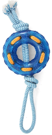 Игрушка для собак из термопластичной резины "Кольцо с верёвкой", 120/320мм