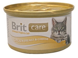 Brit Care конс. д/кошек Куриная грудка/сыр 80г